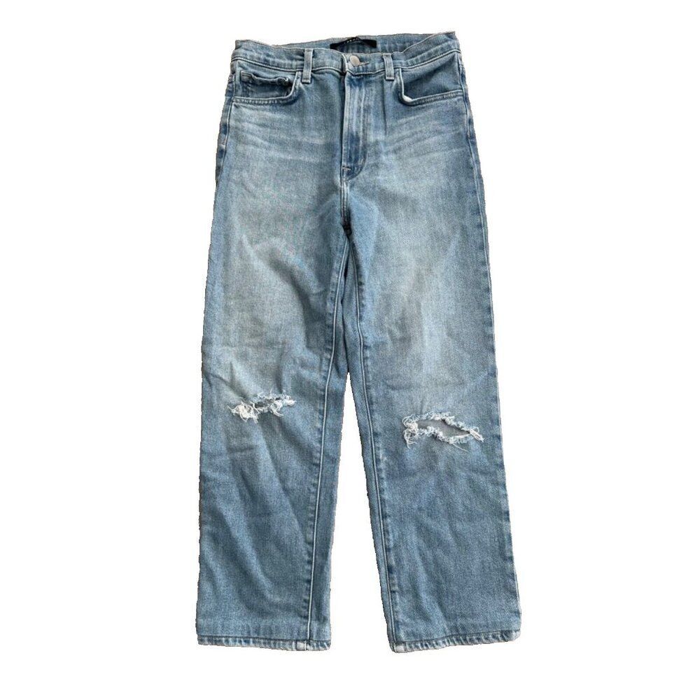 J.Brand Marcella Straight Leg Distressed Cropped Women's Mid-Rise Jean Size 27
